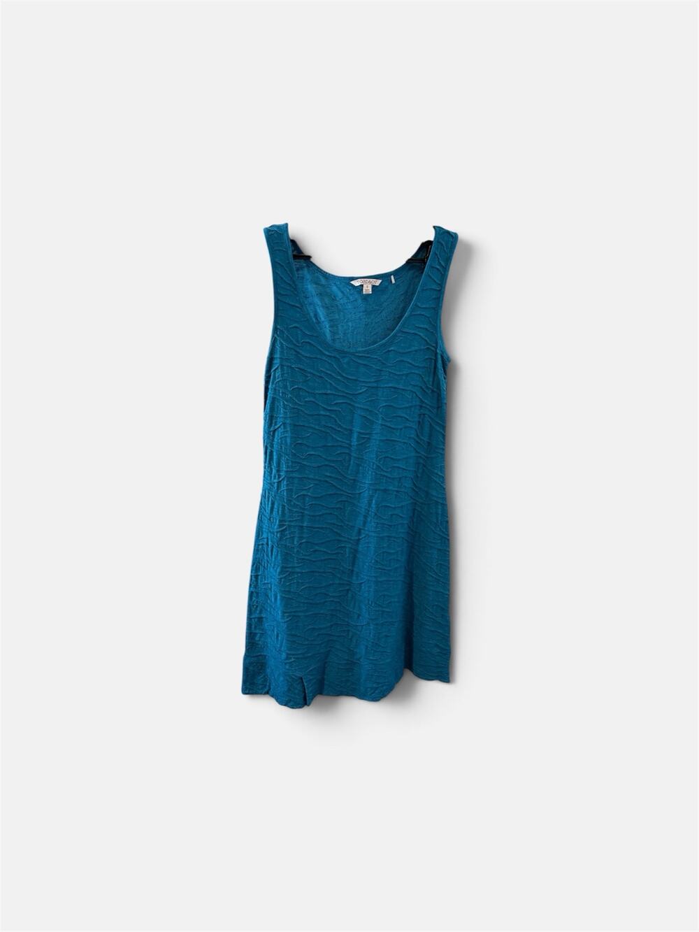 Toad&Co Teal Textured Sleeveless Swing Dress